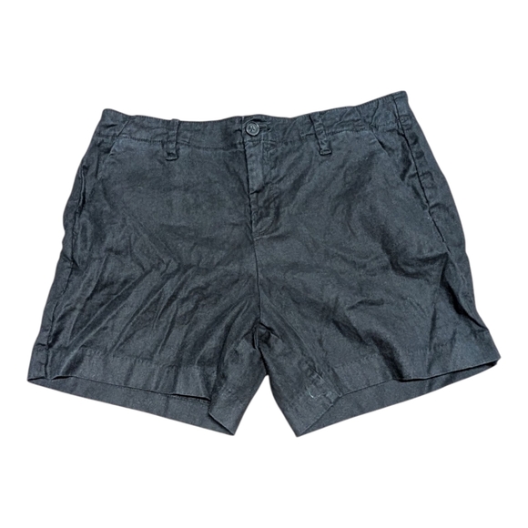 Level 99 Women's Bold Black Linen Blend Shorts Size 30 - Picture 1 of 9